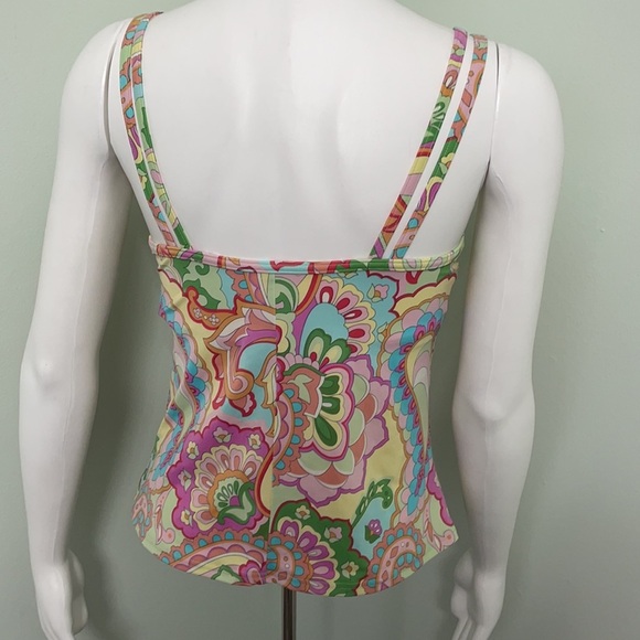 Lands End Yellow Tankini Top, Bottom & Swimskirt - Picture 3 of 8